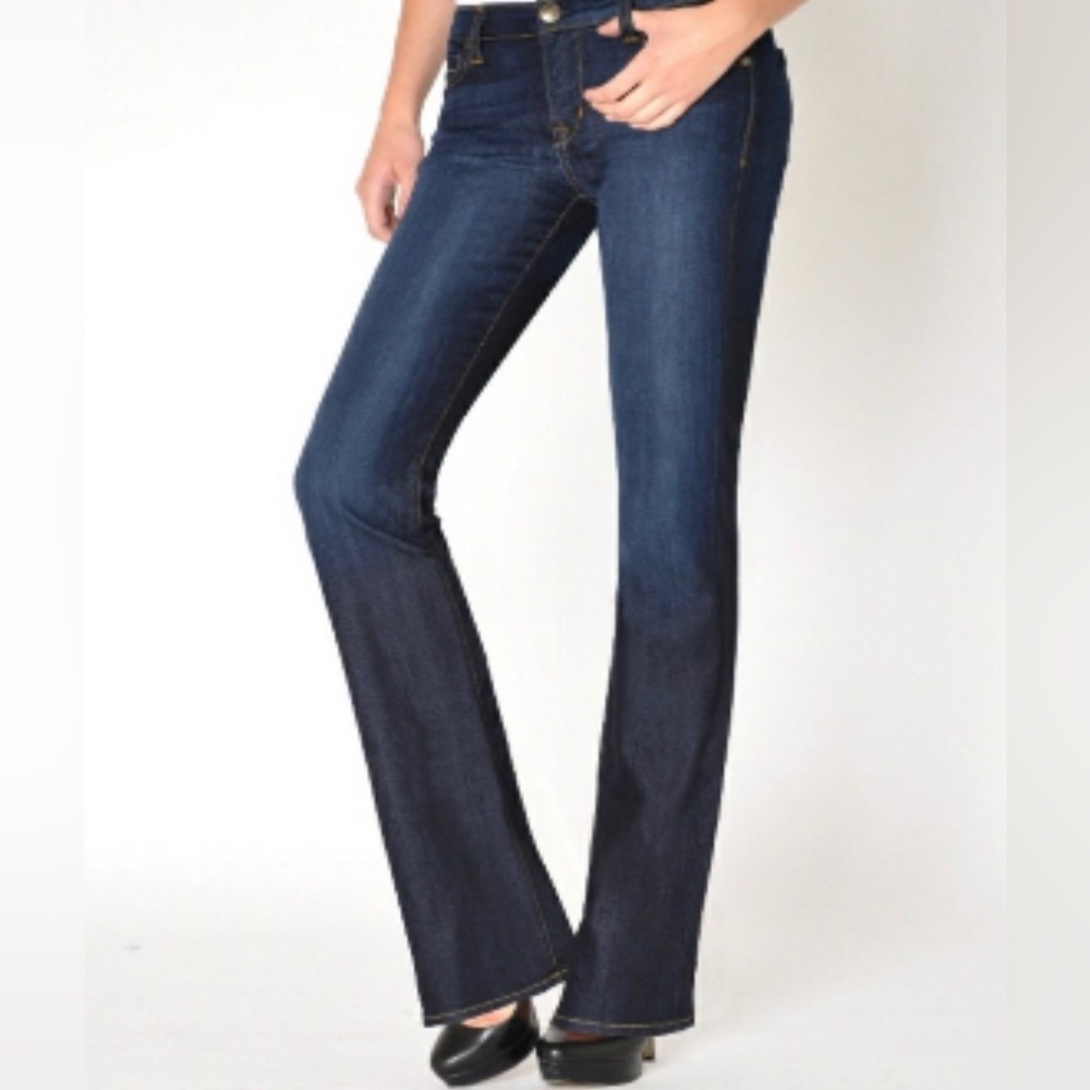 Fidelity bootcut belladonna dark jeans size 28